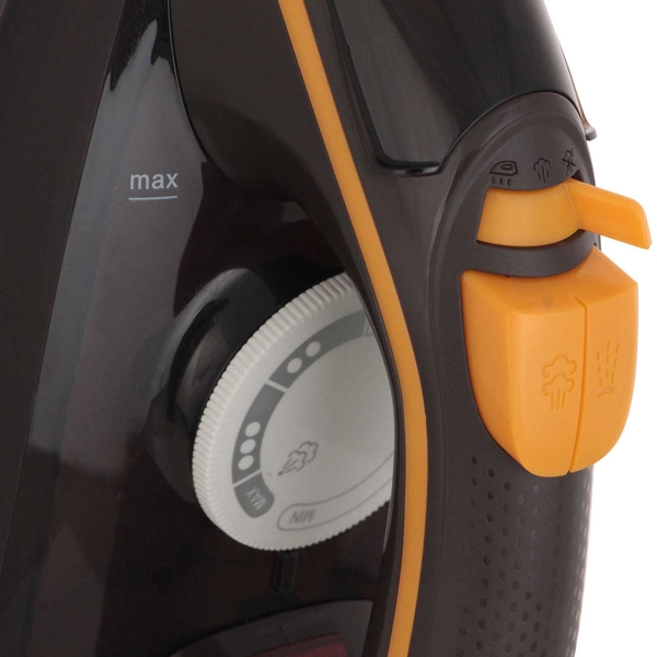 ორთქლის უთო Vitek VT 1261, 2400W, 300ML, Steam Iron, Black/Orange