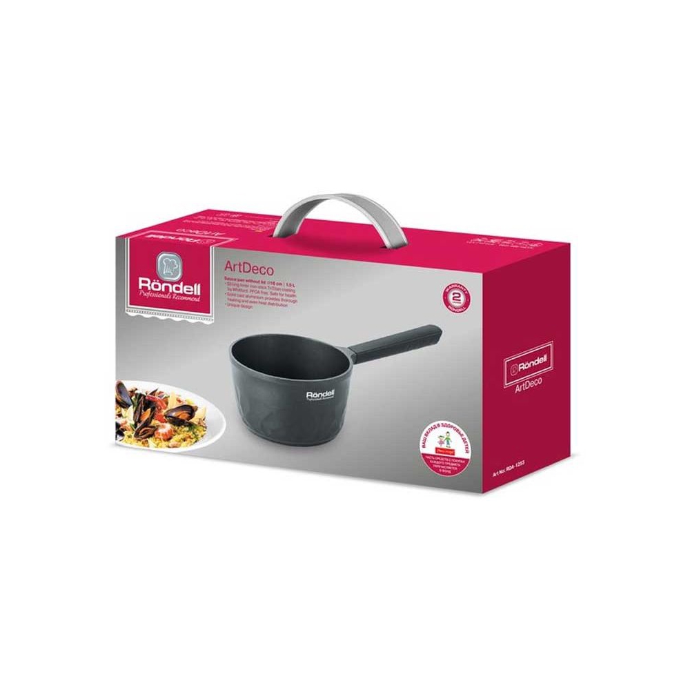 ქვაბი Rondell RDA 1253, 1.5L, 16cm, Black