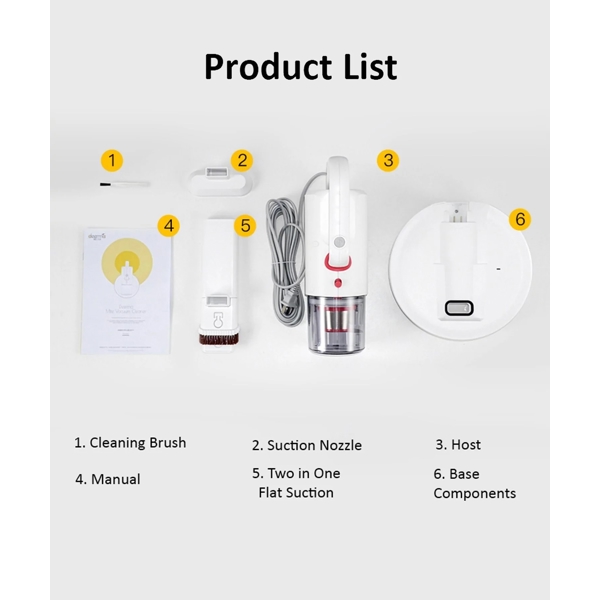 Xiaomi Deerma CM1300W, 350W, 0.4L, Vacuum Cleaner + UV Mite Remover, White