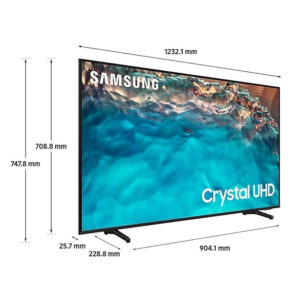 ტელევიზორი Samsung UE55BU8000UXUA, 55", 4K UHD, Smart TV, HDMI, USB, CI, WIFI, BT, Black