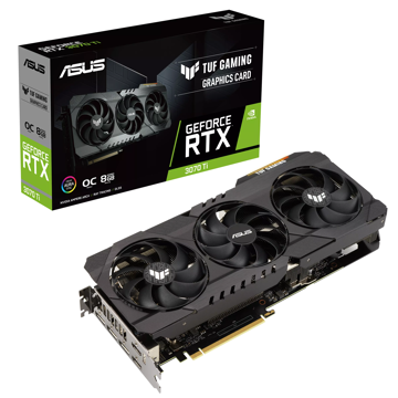 ვიდეო დაფა Asus 90YV0GY0-M0NA00 Gaming GeForce RTX3070 Ti OC, 8GB, 256bit, HDMI, DP, Black