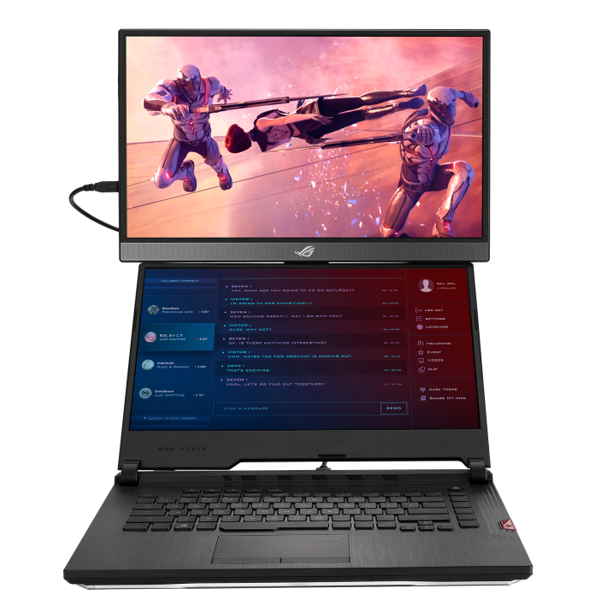 მონიტორი Asus XG17AHP Rog Strix, 17.3", Monitor, FHD, LED, IPS, HDMI, USB-C, Black