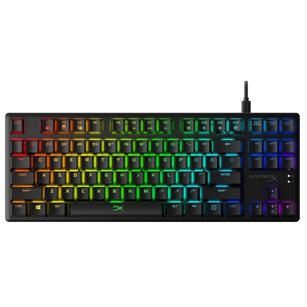 კლავიატურა HyperX 4P5P0AX#ACB Alloy Origins, Wired, RGB, USB, Gaming Keyboard, Black