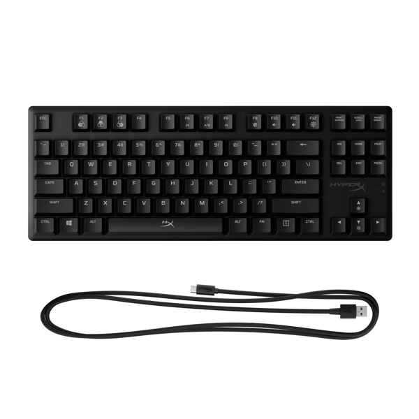 კლავიატურა HyperX 4P5P0AX#ACB Alloy Origins, Wired, RGB, USB, Gaming Keyboard, Black