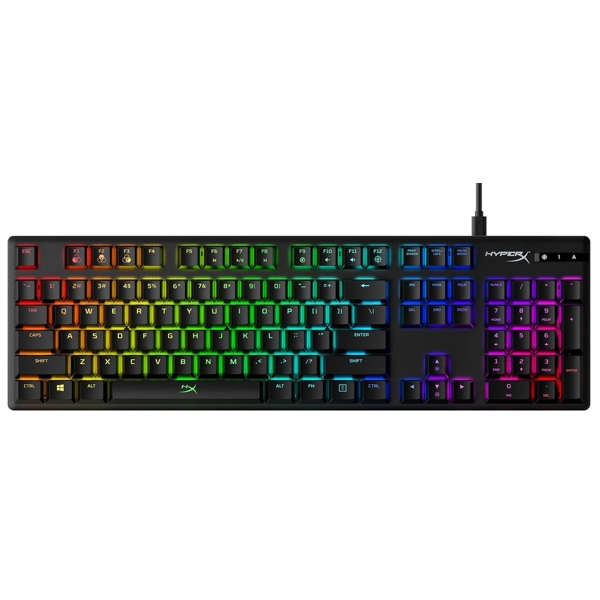 კლავიატურა HyperX 4P4F6AX#ACB Alloy Origins, Wired, RGB, USB, Gaming Keyboard, Black