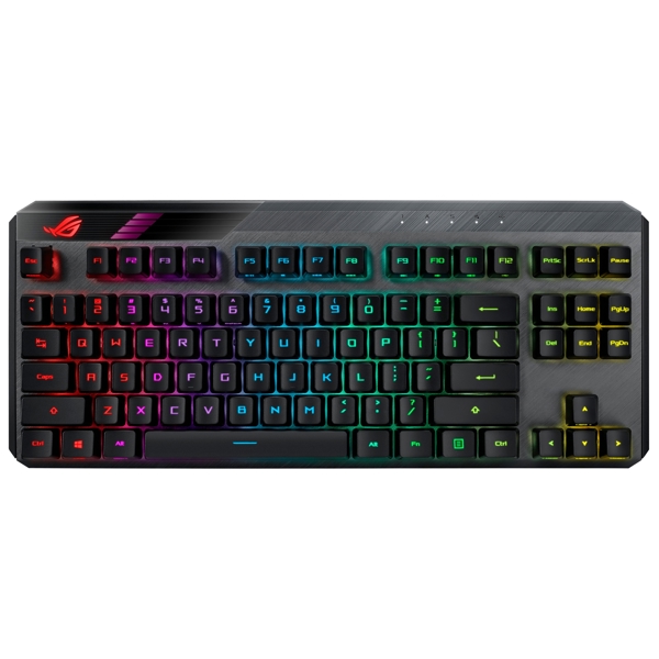 კლავიატურა Asus 90MP01W0-BKRA00, Wireless, RGB, USB, Gaming Keyboard, Black