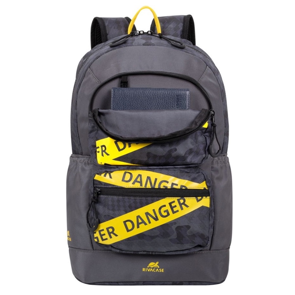 ნოუთბუქის ჩანთა Rivacase 5421, 14L, Backpack, Grey