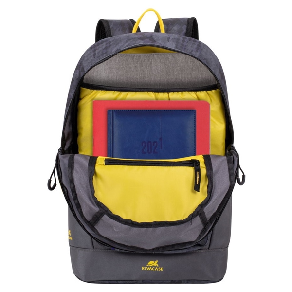 ნოუთბუქის ჩანთა Rivacase 5421, 14L, Backpack, Grey