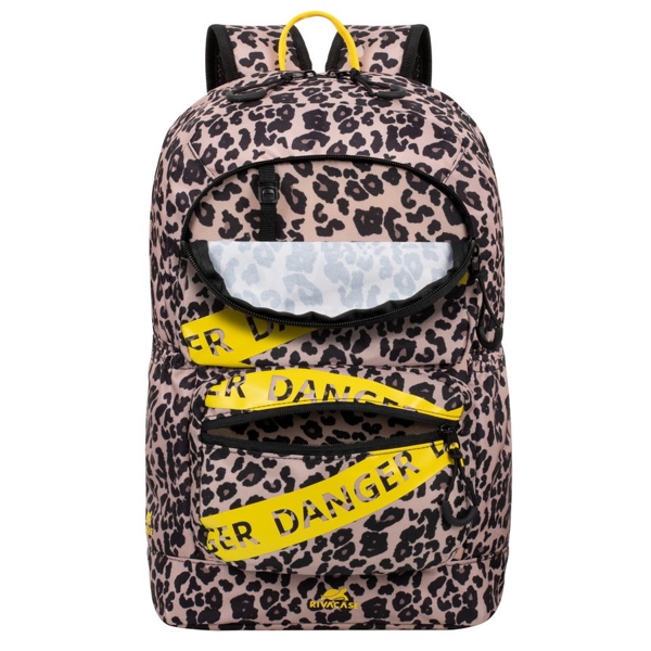 ნოუთბუქის ჩანთა Rivacase 5421, 14L, Backpack, Leopard