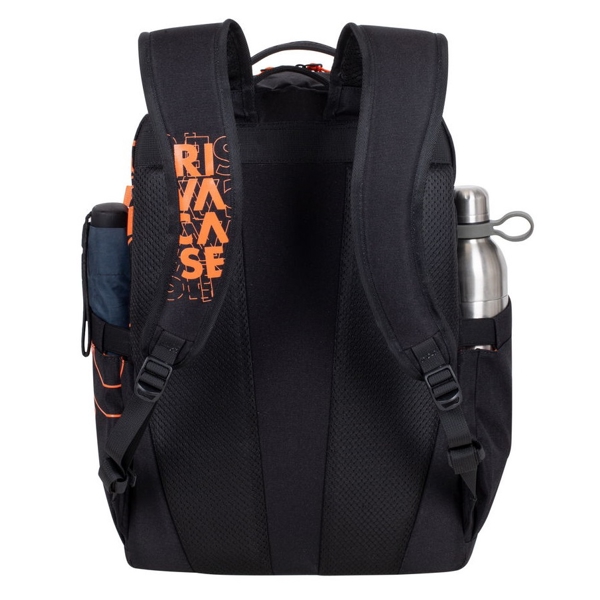 ნოუთბუქის ჩანთა Rivacase 5430, 30L, Backpack, Black/Orange