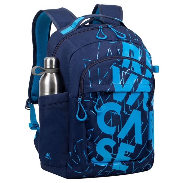 ნოუთბუქის ჩანთა Rivacase 5430, 30L, Backpack, Blue/Light Blue