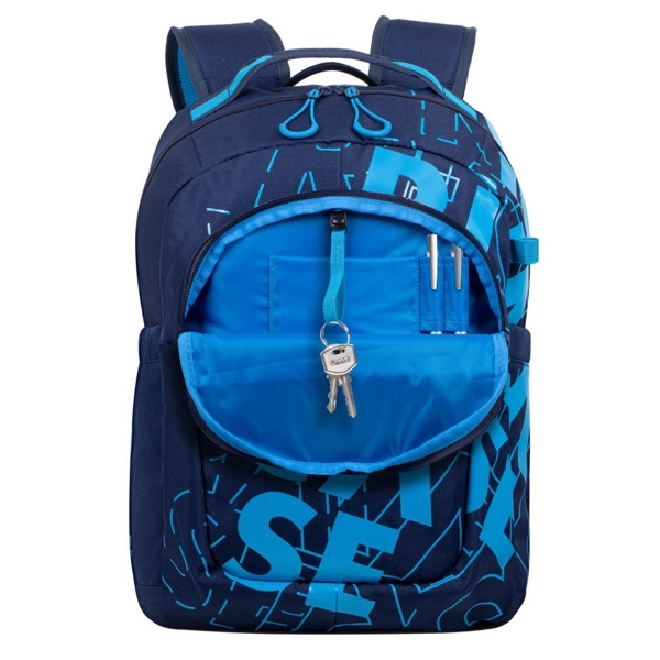 ნოუთბუქის ჩანთა Rivacase 5430, 30L, Backpack, Blue/Light Blue