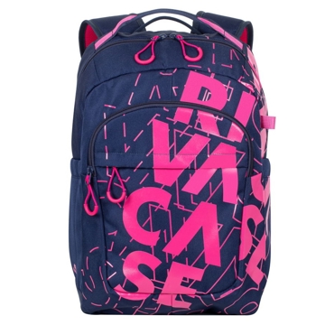 ნოუთბუქის ჩანთა Rivacase 5430, 30L, Backpack, Blue/Pink