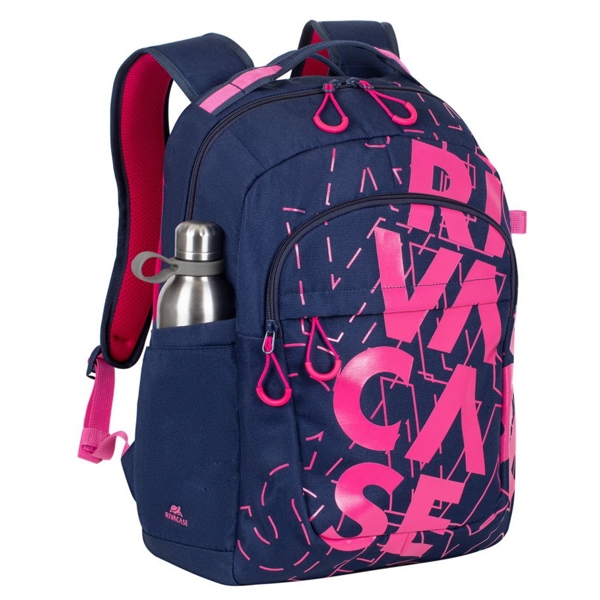 ნოუთბუქის ჩანთა Rivacase 5430, 30L, Backpack, Blue/Pink