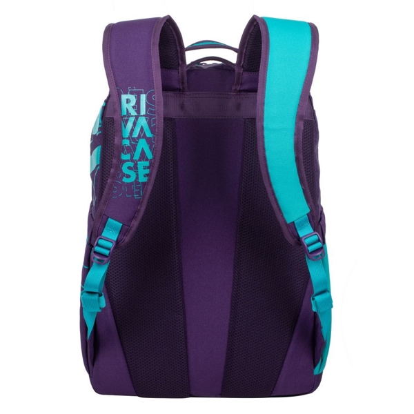 ნოუთბუქის ჩანთა Rivacase 5430, 30L, backpack, Violet/Aqua