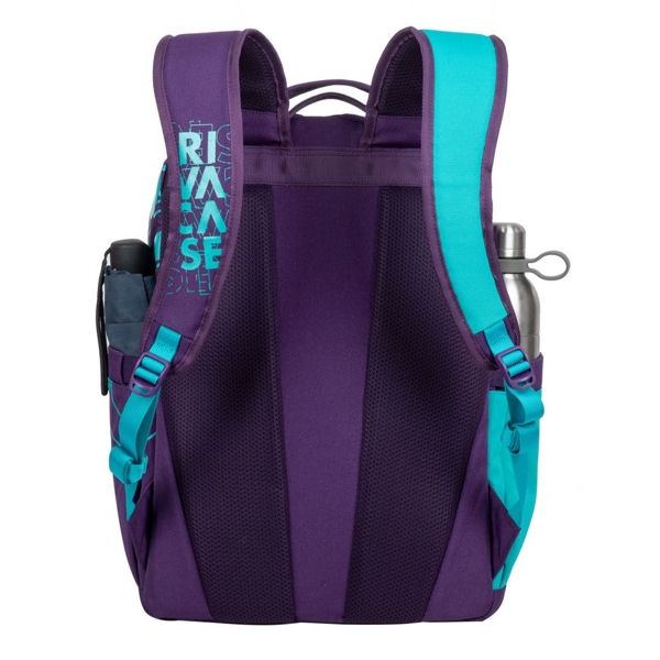 ნოუთბუქის ჩანთა Rivacase 5430, 30L, backpack, Violet/Aqua