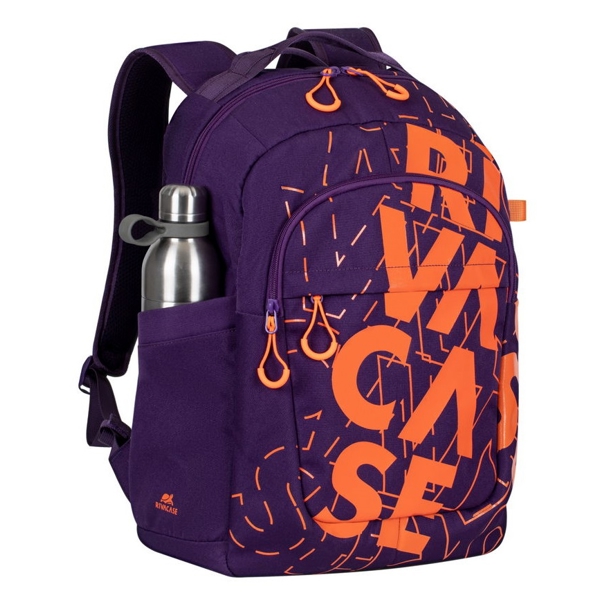 ნოუთბუქის ჩანთა Rivacase 5430, 30L, Backpack, Violet/Orange