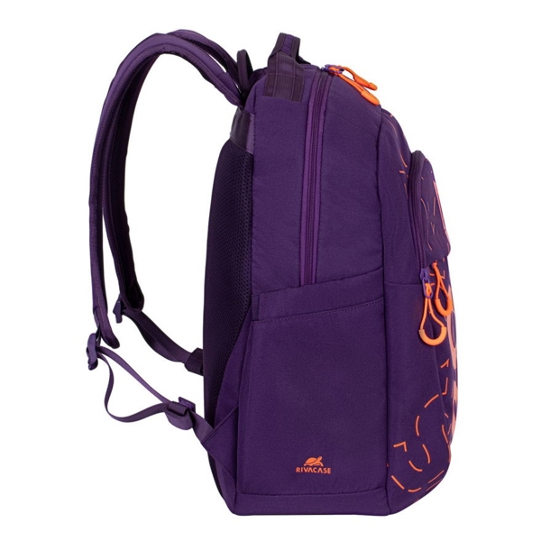 ნოუთბუქის ჩანთა Rivacase 5430, 30L, Backpack, Violet/Orange