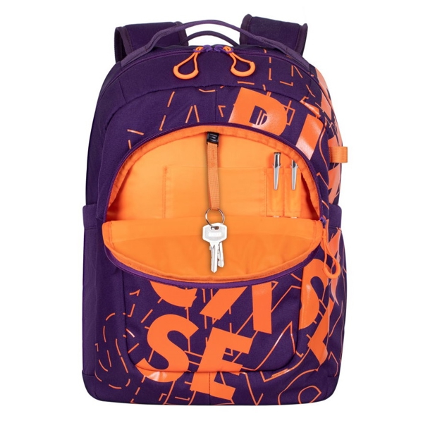 ნოუთბუქის ჩანთა Rivacase 5430, 30L, Backpack, Violet/Orange