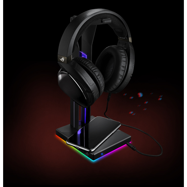 ყურსასმენის სადგამი Asus 90YH01K0-B2EA00 ROG Throne, Headset Stand, Black