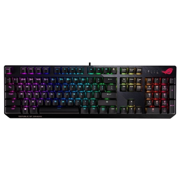 Asus 90MP0180-B0UA00, Wired, RGB, USB, Gaming Keyboard, Black