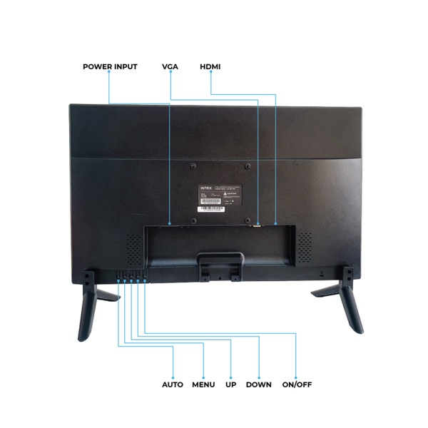 მონიტორი Intex IT-2401, 24", LED, VGA, HDMI, Black