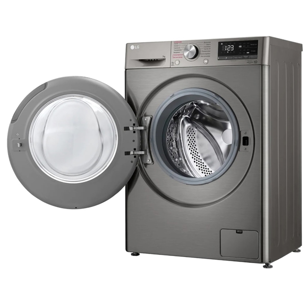 სარეცხი მანქანა LG F-2V5HS2S, 7Kg, A, 1200Rpm, 74Db, Washing Machine, Grey