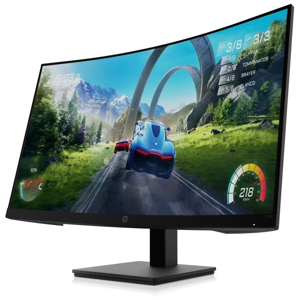 მონიტორი HP 33K31AA, 31.5", Curved Monitor, FHD, VA, DP, HDMI, 3.5mm, Black
