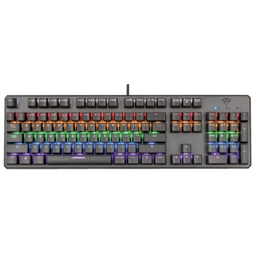 კლავიატურა Trust GXT865, Wired, RGB, USB, Gaming Keyboard, Black