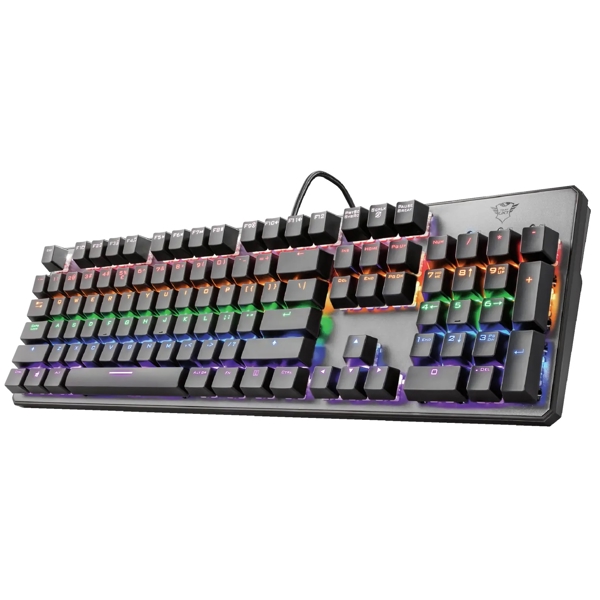 კლავიატურა Trust GXT865, Wired, RGB, USB, Gaming Keyboard, Black