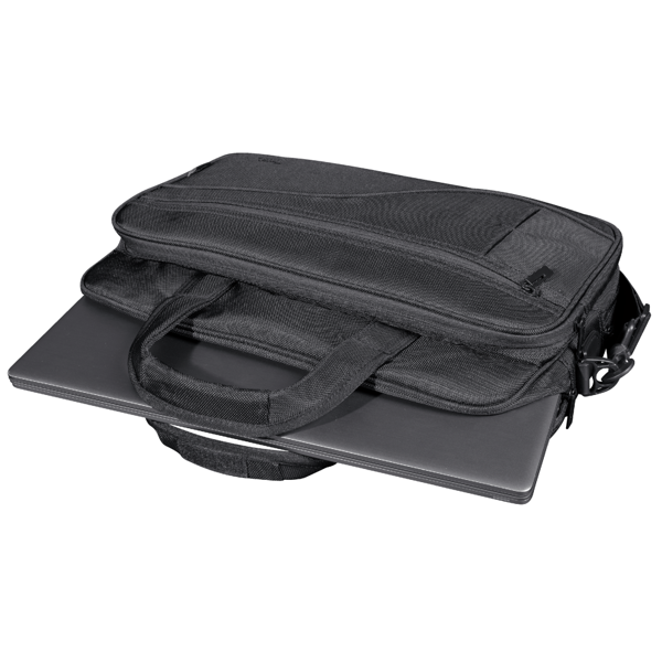 ნოუთბუქის ჩანთა Trust 24282 Eco, 16", Laptop Bag, Black