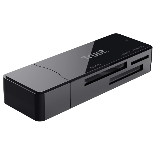 Trust Nanga USB-A to M2 / SD Card Reader, Black