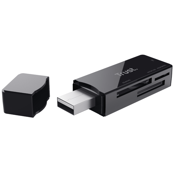 Trust Nanga USB-A to M2 / SD Card Reader, Black