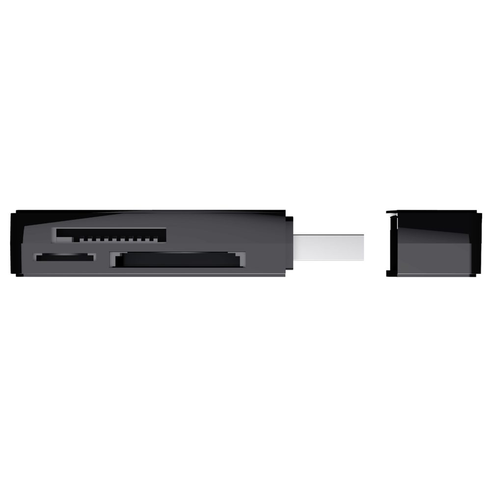ბარათის წამკითხველი Trust Nanga USB-A to M2 / SD Card Reader, Black