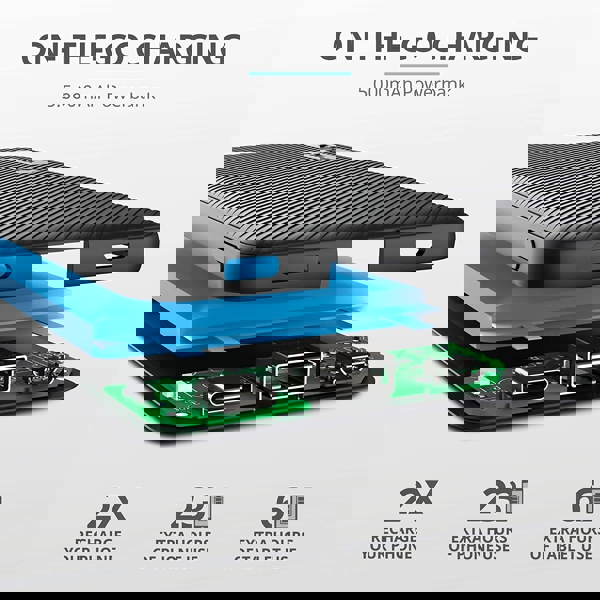 პორტატული დამტენი Trust 24679 Primo, 5000mAh, Micro USB, Type-C, USB-A, Power Bank, Black