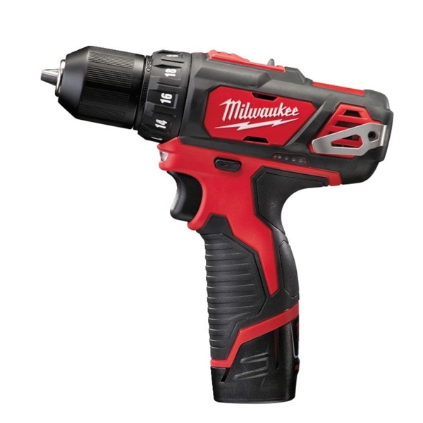 სახრახნისი Milwaukee M12BDD-202C, 12V, 2Ah, 1500Rpm, Red