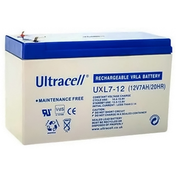 აკუმლატორი Ultracell UXL7-12, Rechargeable Battery, 7Ah, 12V, White