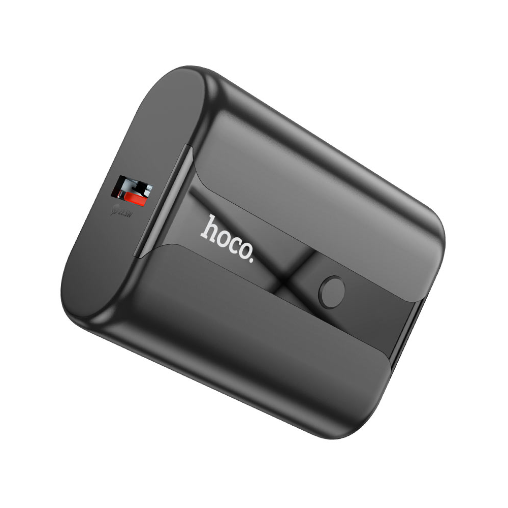 პორტატული დამტენი Hoco 6931474765840 Q3 Pro, 10000mAh , Type-C, USB-А, Power Bank, Black