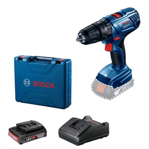 სახრახნისი Bosch 06019F8307, 18V, 2Ah, 1900Rpm, Blue