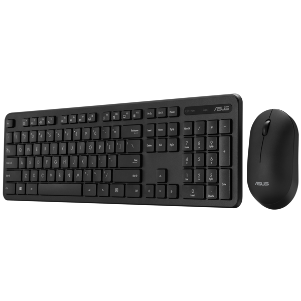 კლავიატურა+მაუსი Asus 90XB0700-BKM020, Wireless, USB, Office Keyboard And Mouse, Black