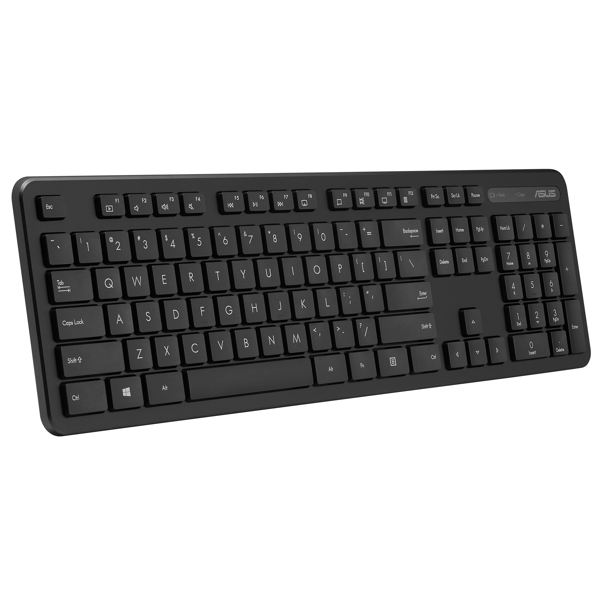 კლავიატურა+მაუსი Asus 90XB0700-BKM020, Wireless, USB, Office Keyboard And Mouse, Black