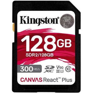 მეხსიერების ბარათი Kingston SDR2/128GB, 128GB, SDXC, C10, UHS-II, U3, Black