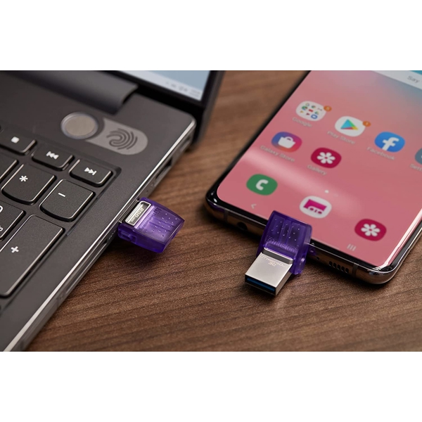 USB ფლეშ მეხსიერება Kingston DTDUO3CG3/256GB, 256GB, USB 3.2 Gen 1, Purple