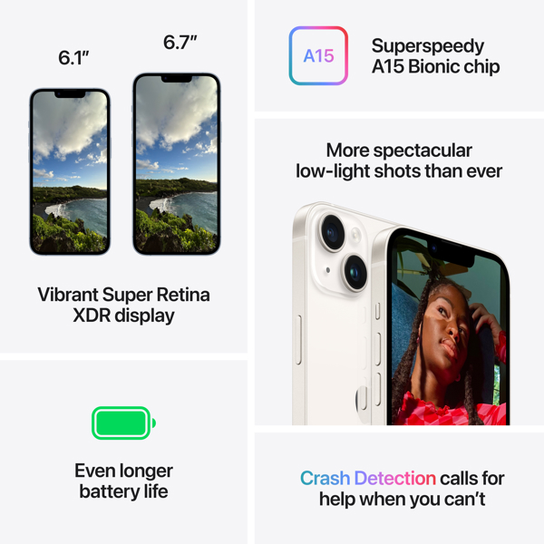 მობილური ტელეფონი Apple iPhone 14 Plus, 6GB, 256GB, SIM1 + ESIM, Purple