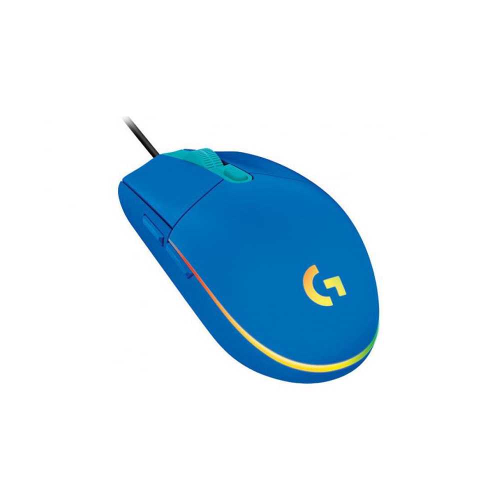 მაუსი Logitech L910-005801, Wired Mouse, RGB, USB Type-A, Blue