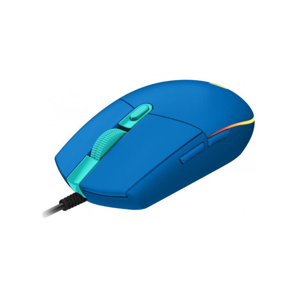 მაუსი Logitech L910-005801, Wired Mouse, RGB, USB Type-A, Blue