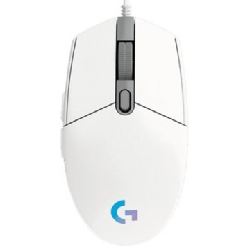 Logitech L910-005824, Wired Mouse, RGB, USB Type-A, White