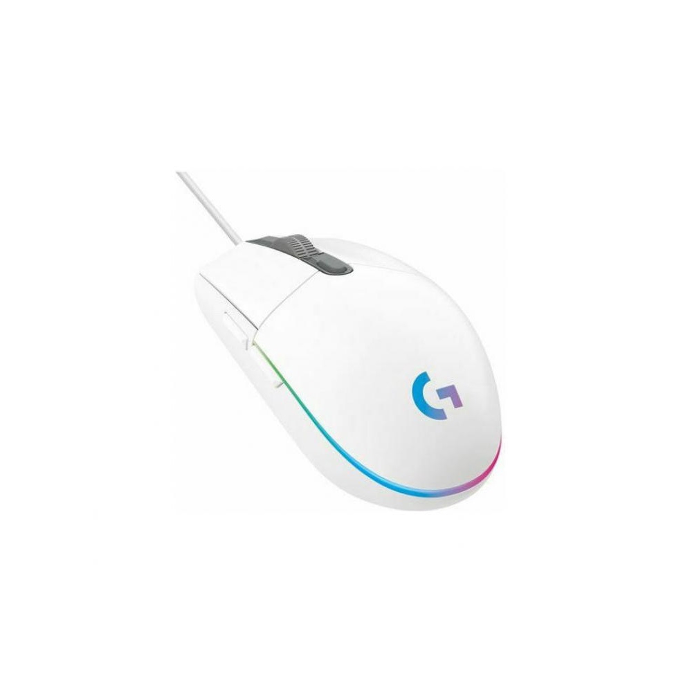 მაუსი Logitech L910-005824, Wired Mouse, RGB, USB Type-A, White
