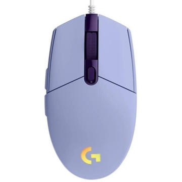 მაუსი Logitech L910-005853, Wired Mouse, RGB, USB Type-A, Lilac