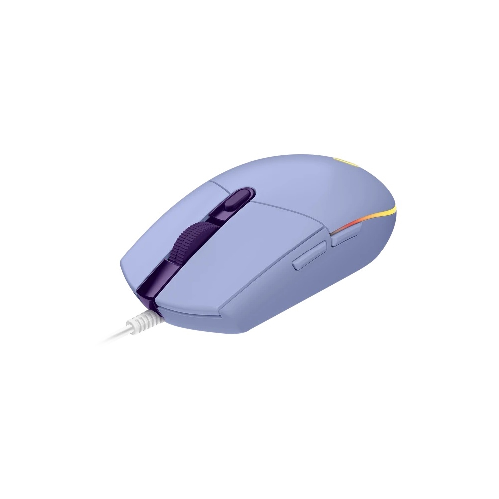 მაუსი Logitech L910-005853, Wired Mouse, RGB, USB Type-A, Lilac